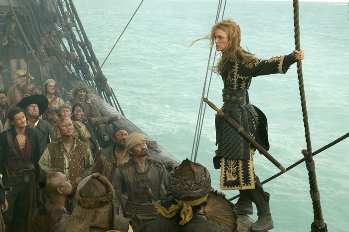 Elizabeth Swann on a pirate ship