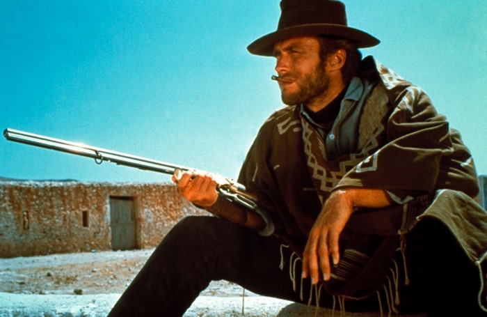 Clint Eastwood with a rifle