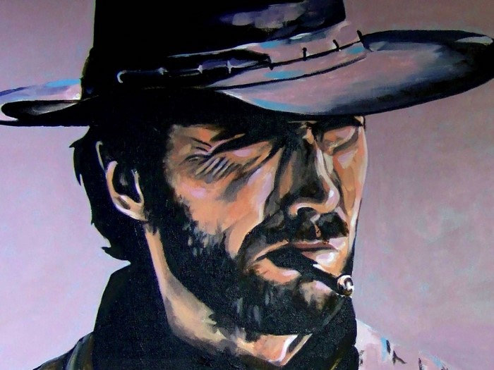 Clint Eastwood Portrait with Cigar
