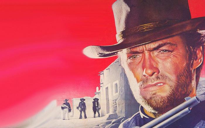 Clint Eastwood in a Western movie poster