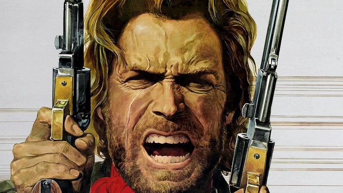 Clint Eastwood with two revolvers