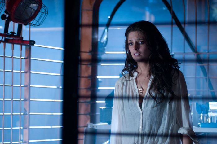 Ashley Greene in a laboratory