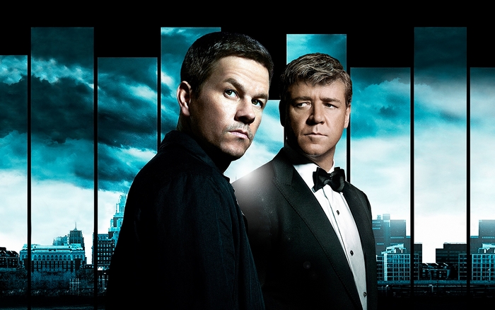 Russell Crowe and Mark Wahlberg in Broken City