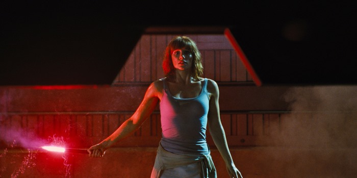 Bryce Dallas Howard holding a flare