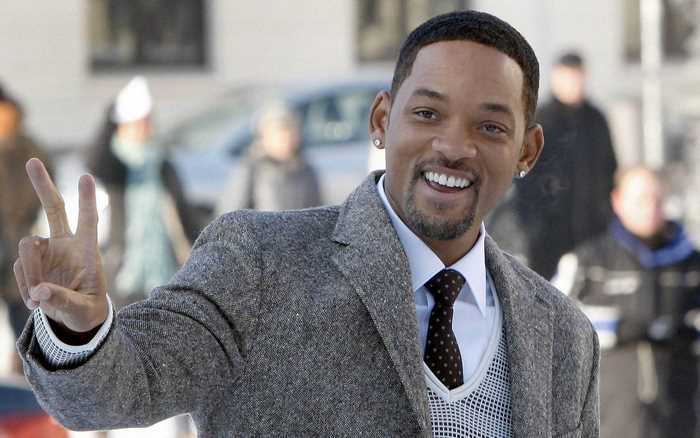 Will Smith wearing a suit and tie