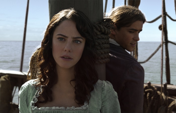 Kaya Scodelario on a ship
