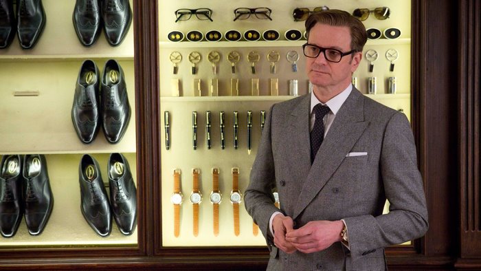 Colin Firth in a Tailor Shop