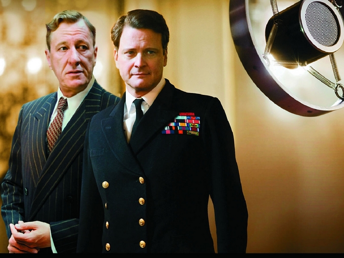 Colin Firth and Geoffrey Rush in The King's Speech