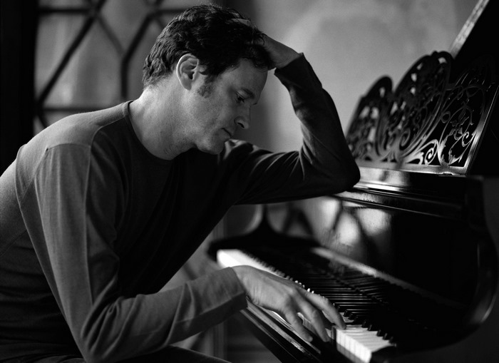 Colin Firth playing piano