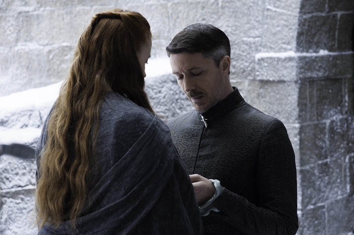 Petyr Baelish and Sansa Stark from Game of Thrones