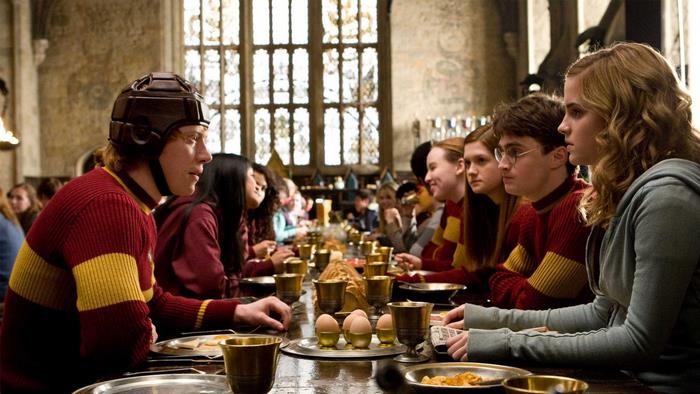 Ron Weasley and friends in the Great Hall