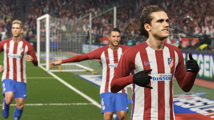 Antoine Griezmann from Atletico Madrid celebrating