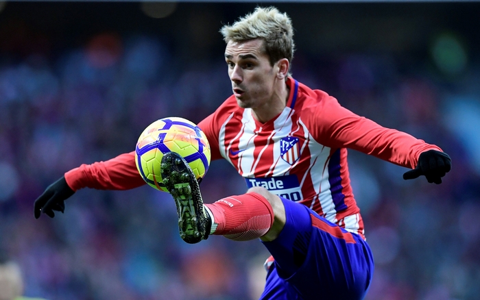 Antoine Griezmann playing soccer