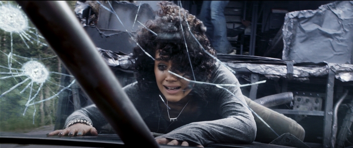 Nathalie Emmanuel in a car crash