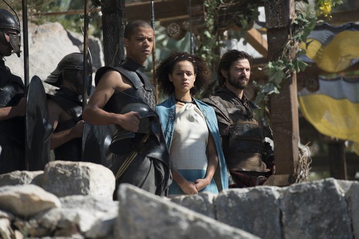 Nathalie Emmanuel and actors from Game of Thrones