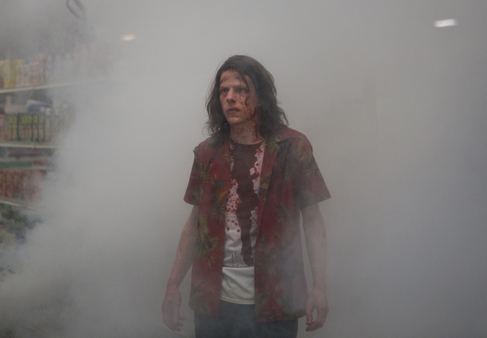Jesse Eisenberg in smoke