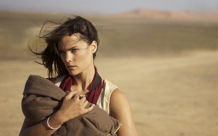 Jaimie Alexander in a desert landscape