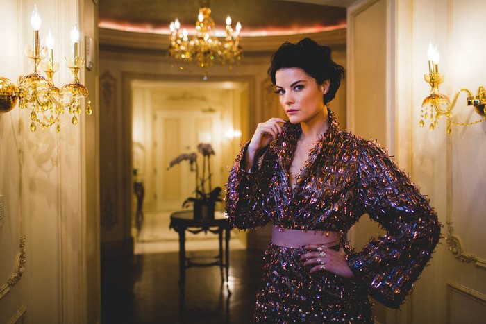 Jaimie Alexander in a sparkly outfit