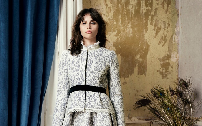 Felicity Jones in a lace outfit