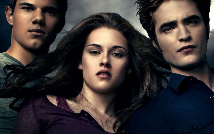 Bella Swan, Jacob Black, and Edward Cullen from Twilight