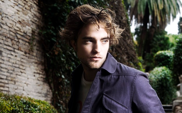 Robert Pattinson in a dark jacket