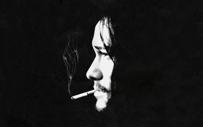 Joseph Gordon-Levitt smoking cigarette