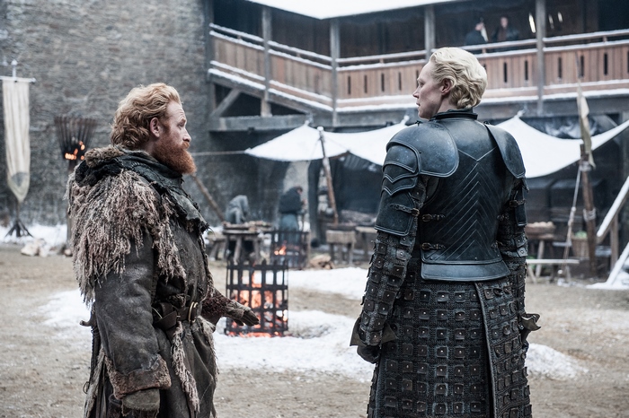 Tormund Giantsbane and Brienne of Tarth in Winterfell