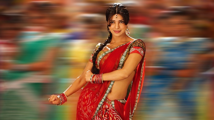 Priyanka Chopra in red saree