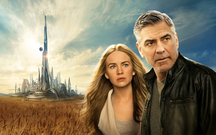 George Clooney and Britt Robertson in Tomorrowland