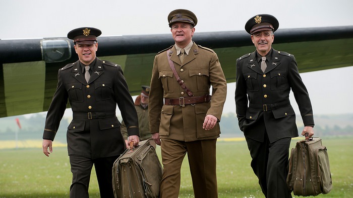 George Clooney, Matt Damon, and Bill Murray in uniform