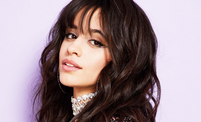 Close-up of Camila Cabello with Dark Hair and Jewelry