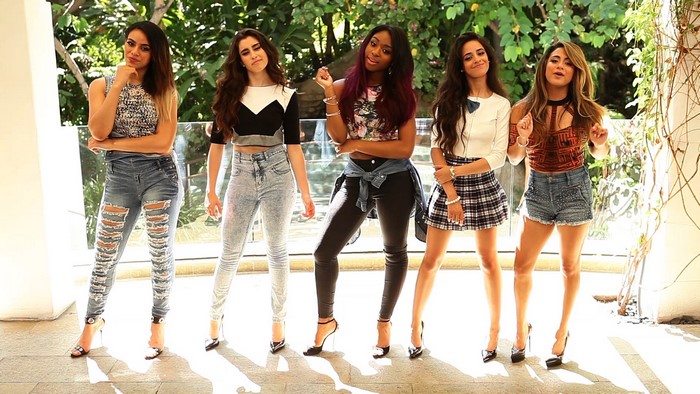 Fifth Harmony posing outdoors
