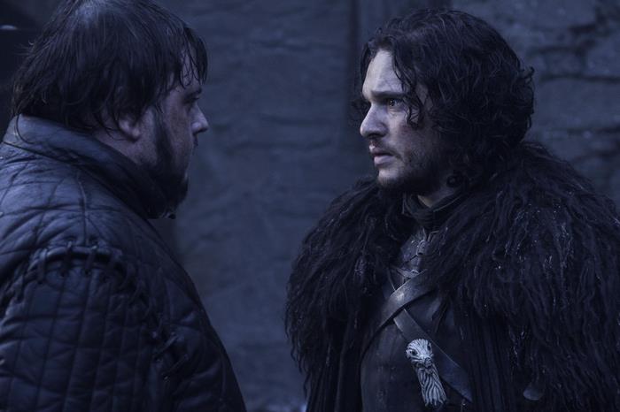 Samwell Tarly and Jon Snow from Game of Thrones