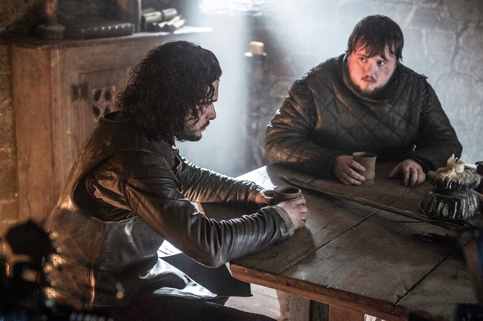 Jon Snow and Samwell Tarly from Game of Thrones