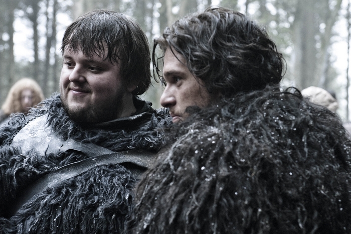 Samwell Tarly and Jon Snow from Game of Thrones
