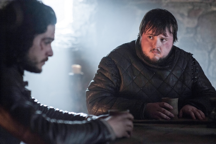 Samwell Tarly and Jon Snow from Game of Thrones