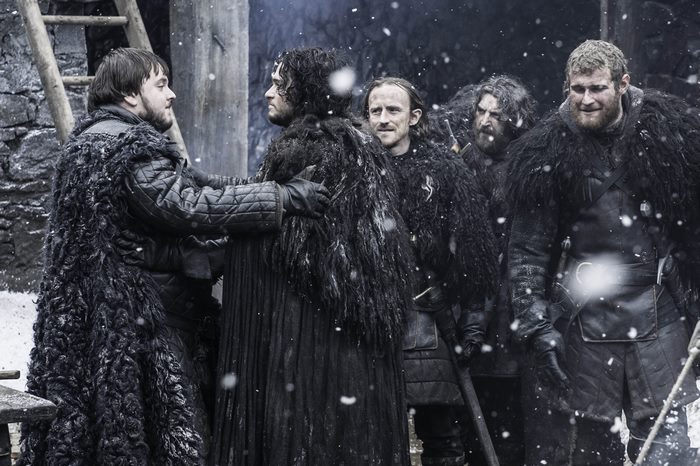 John Bradley and Jon Snow from Game of Thrones
