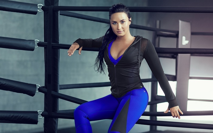 Demi Lovato in a boxing ring