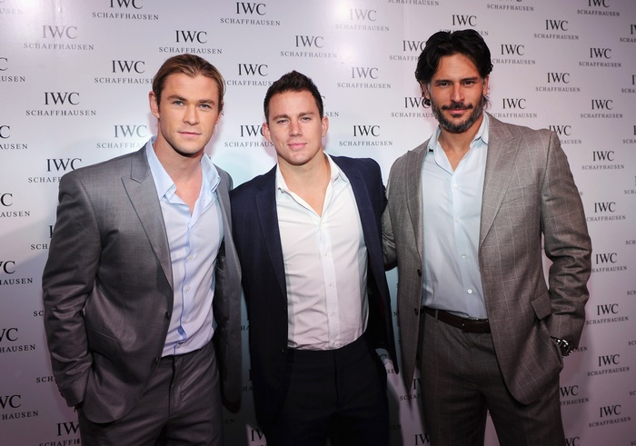 Chris Hemsworth, Channing Tatum, and Joe Manganiello at IWC Schaffhausen event