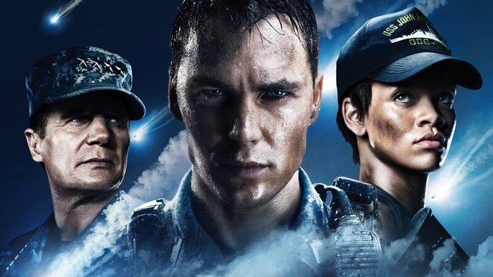 Battleship movie poster with Liam Neeson
