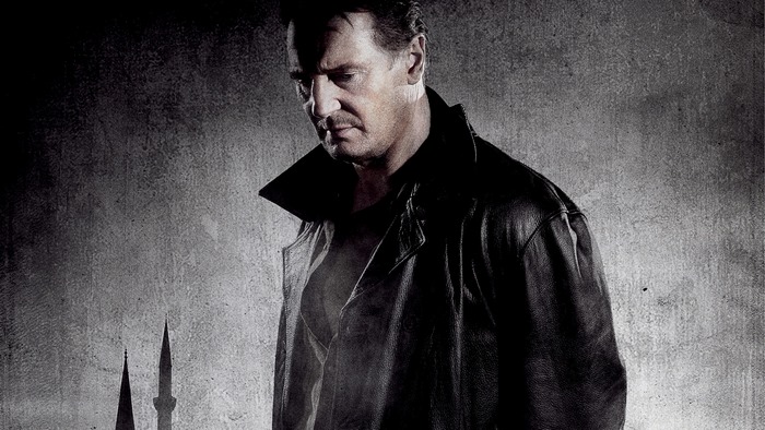 Liam Neeson in a Leather Jacket