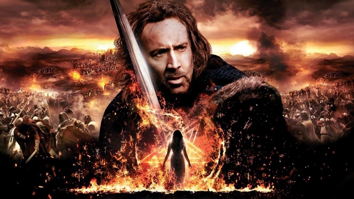 Nicolas Cage in a battle scene