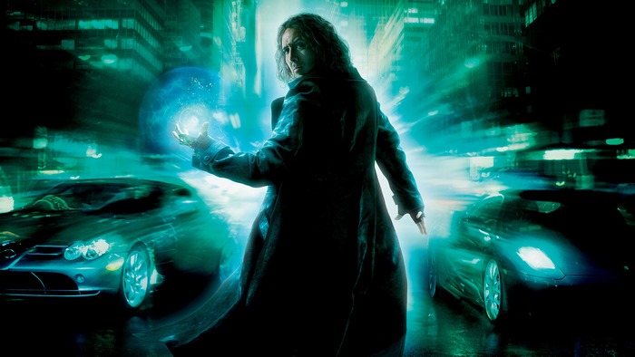 Nicolas Cage in a city at night