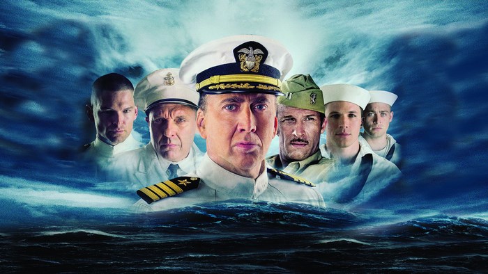 Men in Navy Uniforms with Nicolas Cage