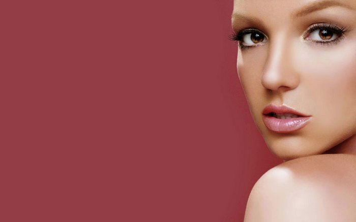 Close-up Portrait of Britney Spears with Soft Makeup