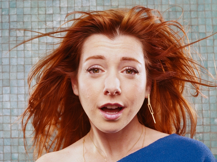Alyson Hannigan with red hair
