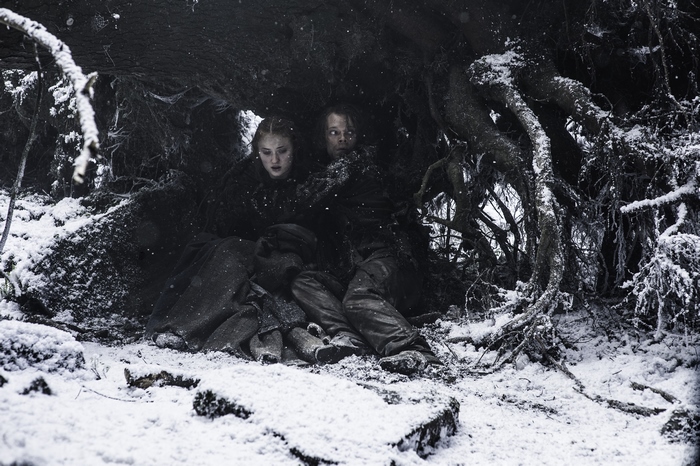 Sansa Stark and Theon Greyjoy in Winter