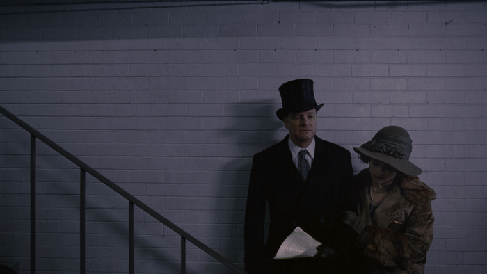 Man and woman in vintage clothing