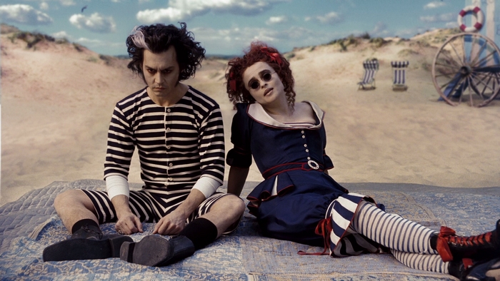 Sweeney Todd and Mrs. Lovett on the beach