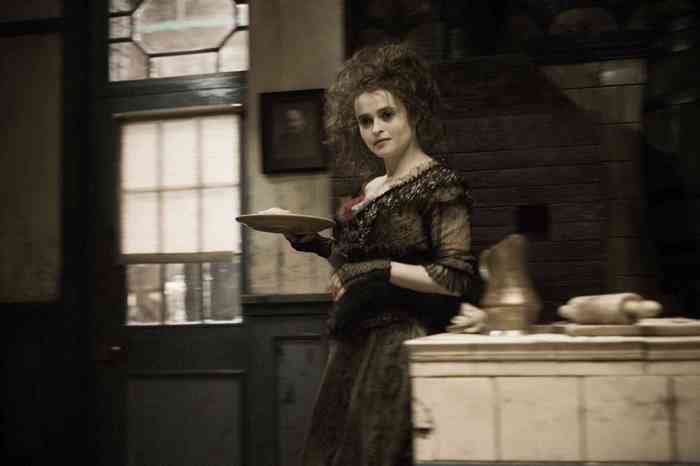 Helena Bonham Carter holding a plate